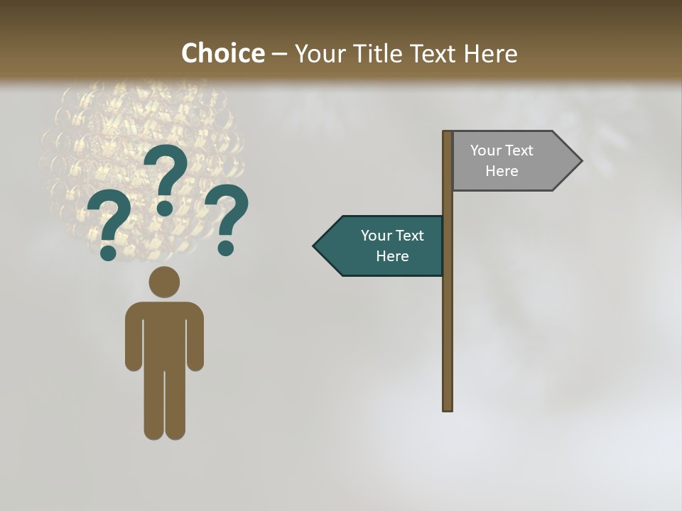 A Pine Cone Ornament Hanging From A Pine Tree PowerPoint Template