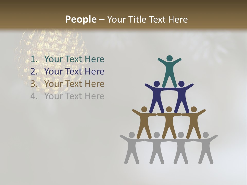 A Pine Cone Ornament Hanging From A Pine Tree PowerPoint Template