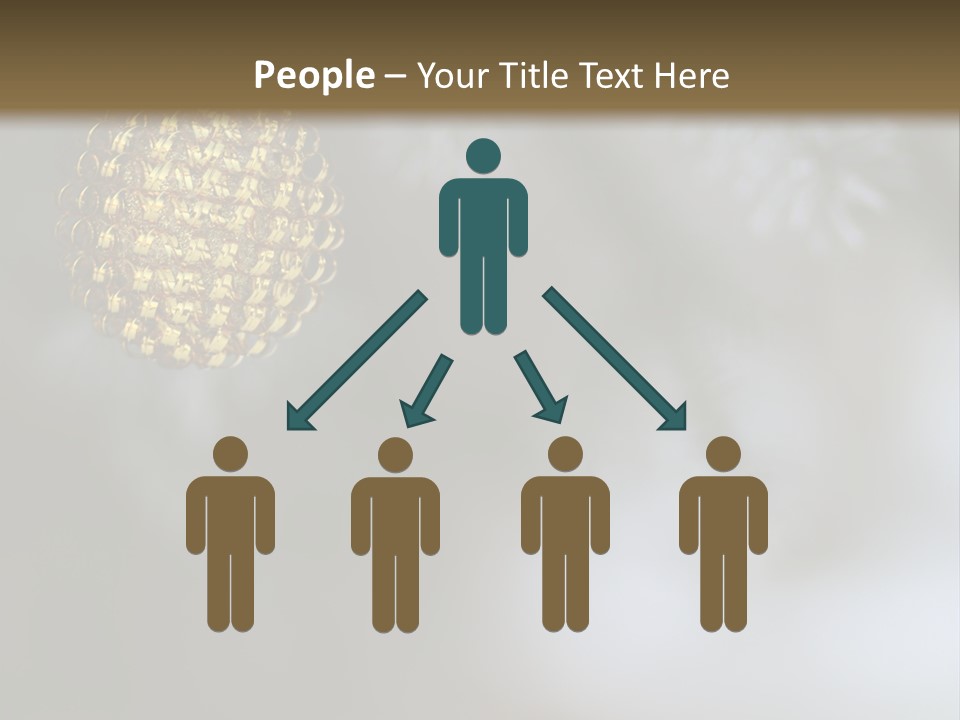 A Pine Cone Ornament Hanging From A Pine Tree PowerPoint Template