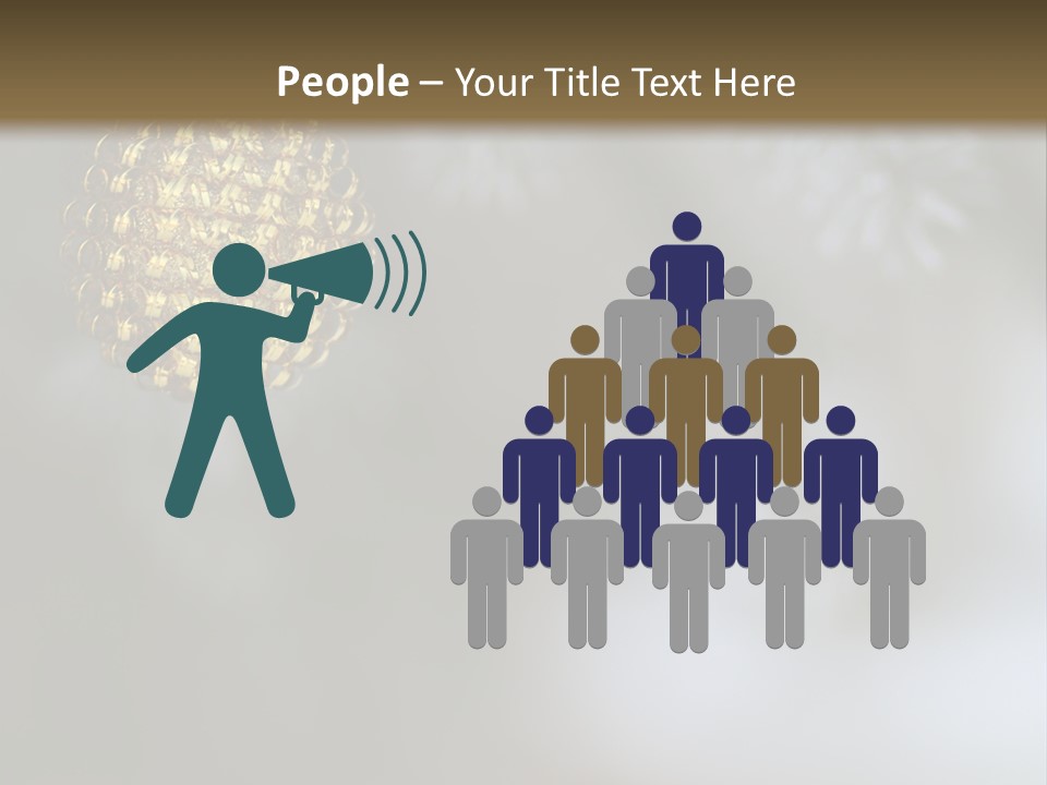 A Pine Cone Ornament Hanging From A Pine Tree PowerPoint Template