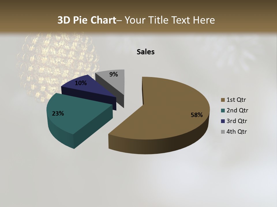 A Pine Cone Ornament Hanging From A Pine Tree PowerPoint Template