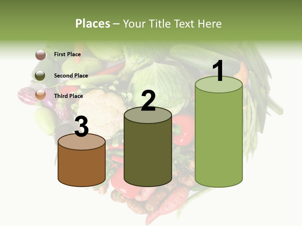 A Heart Shaped Arrangement Of Vegetables On A White Background PowerPoint Template