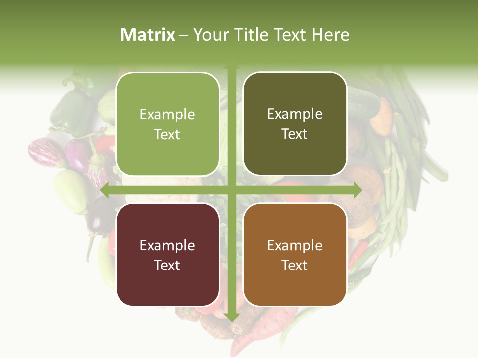A Heart Shaped Arrangement Of Vegetables On A White Background PowerPoint Template