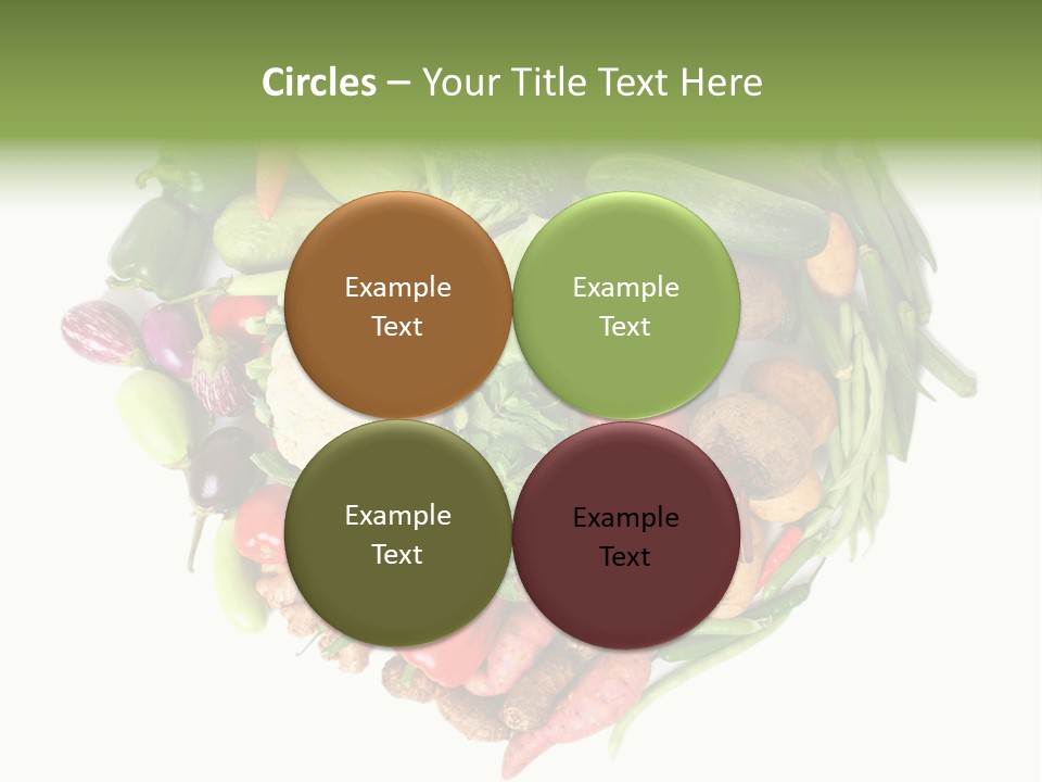 A Heart Shaped Arrangement Of Vegetables On A White Background PowerPoint Template