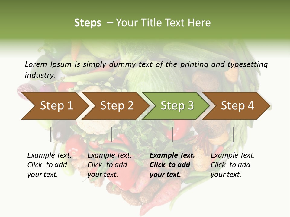 A Heart Shaped Arrangement Of Vegetables On A White Background PowerPoint Template