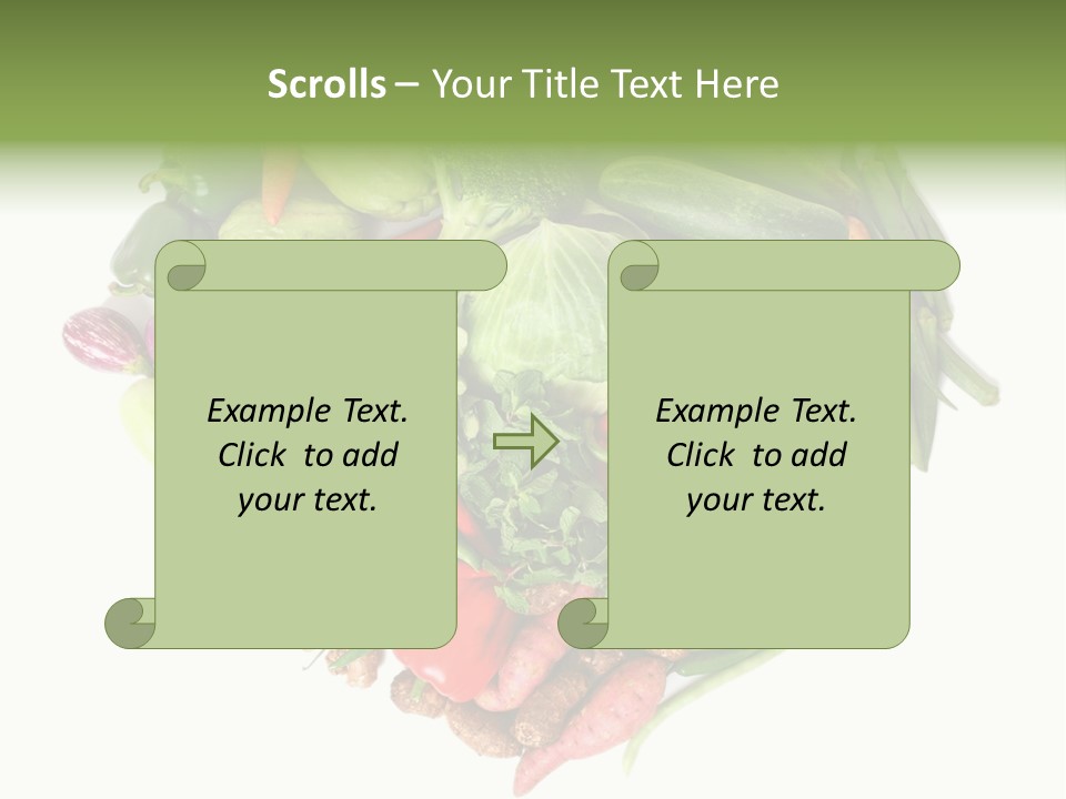 A Heart Shaped Arrangement Of Vegetables On A White Background PowerPoint Template
