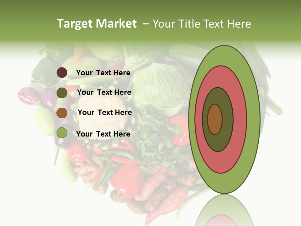 A Heart Shaped Arrangement Of Vegetables On A White Background PowerPoint Template