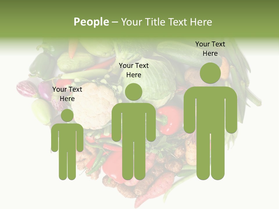 A Heart Shaped Arrangement Of Vegetables On A White Background PowerPoint Template