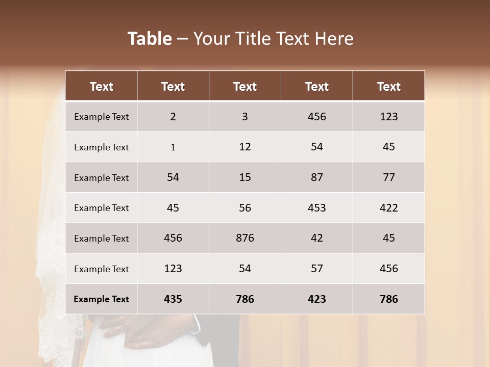 A Bride And Groom Kissing In Front Of A Yellow Wall PowerPoint Template