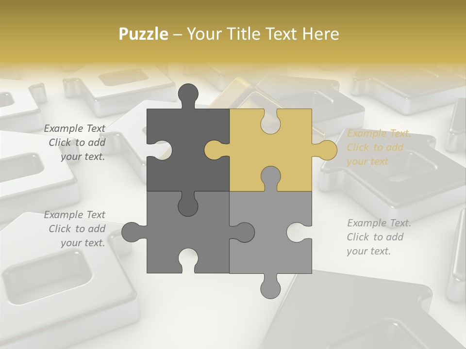 Decoration Yellow Gold PowerPoint Template