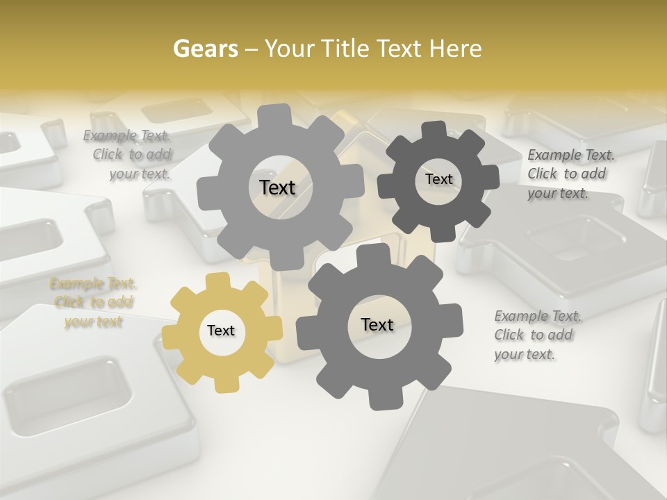 Decoration Yellow Gold PowerPoint Template