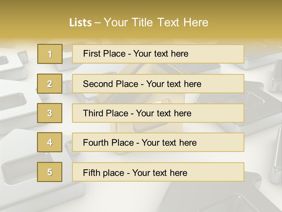 Decoration Yellow Gold PowerPoint Template