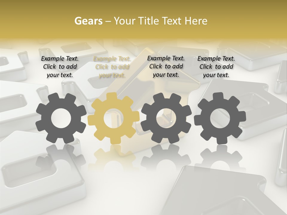 Decoration Yellow Gold PowerPoint Template