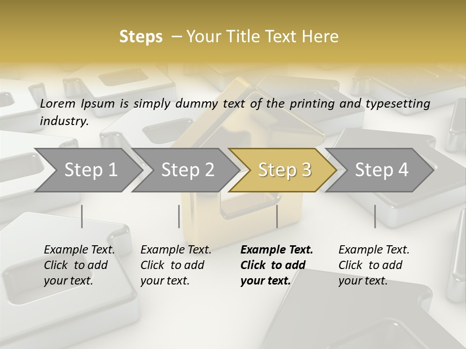 Decoration Yellow Gold PowerPoint Template