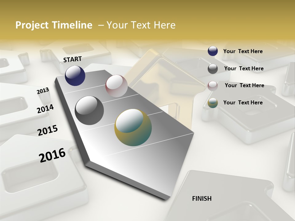 Decoration Yellow Gold PowerPoint Template