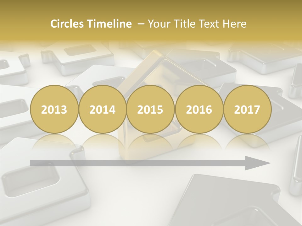 Decoration Yellow Gold PowerPoint Template