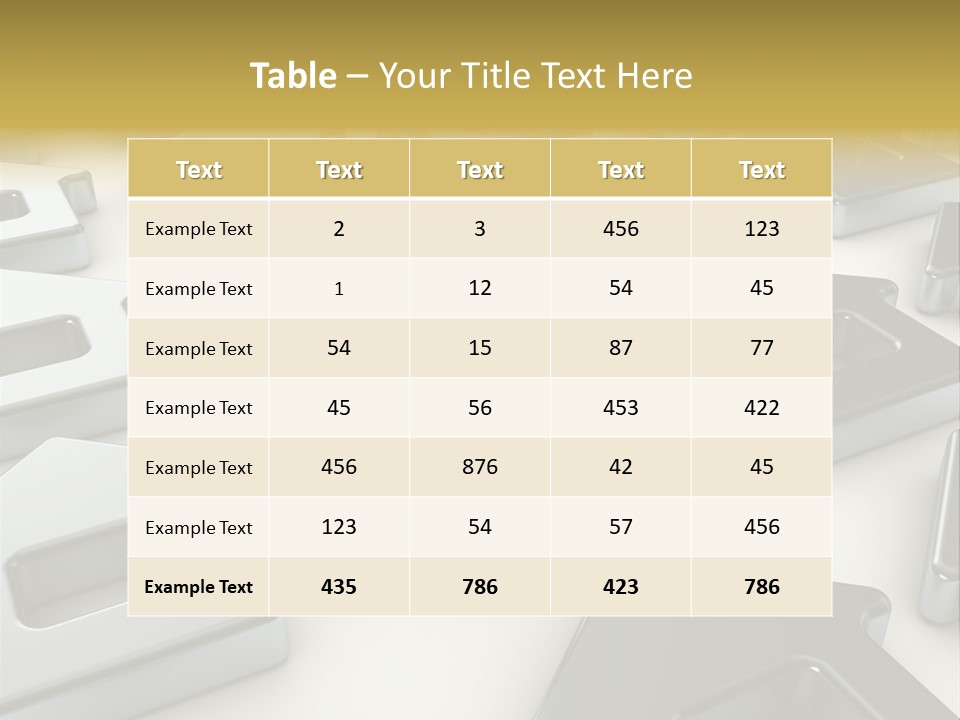 Decoration Yellow Gold PowerPoint Template