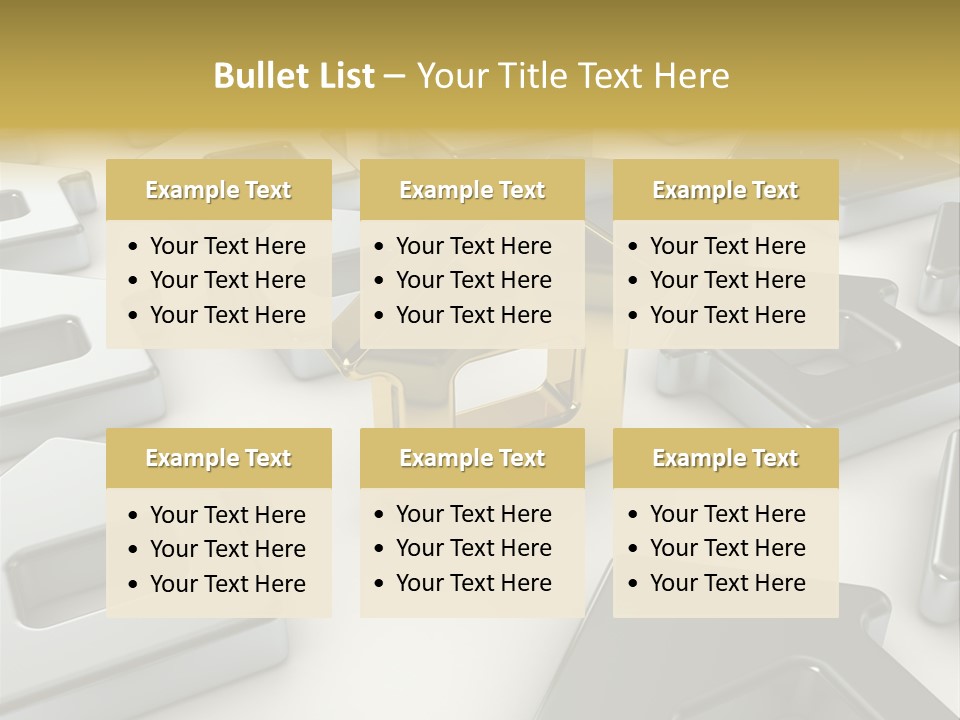 Decoration Yellow Gold PowerPoint Template