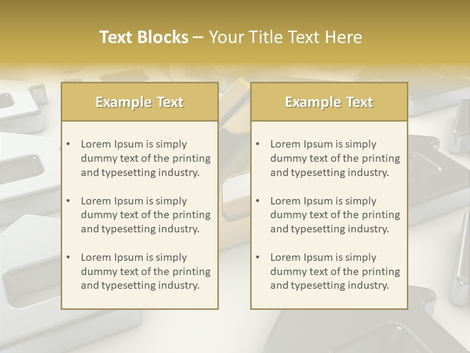 Decoration Yellow Gold PowerPoint Template