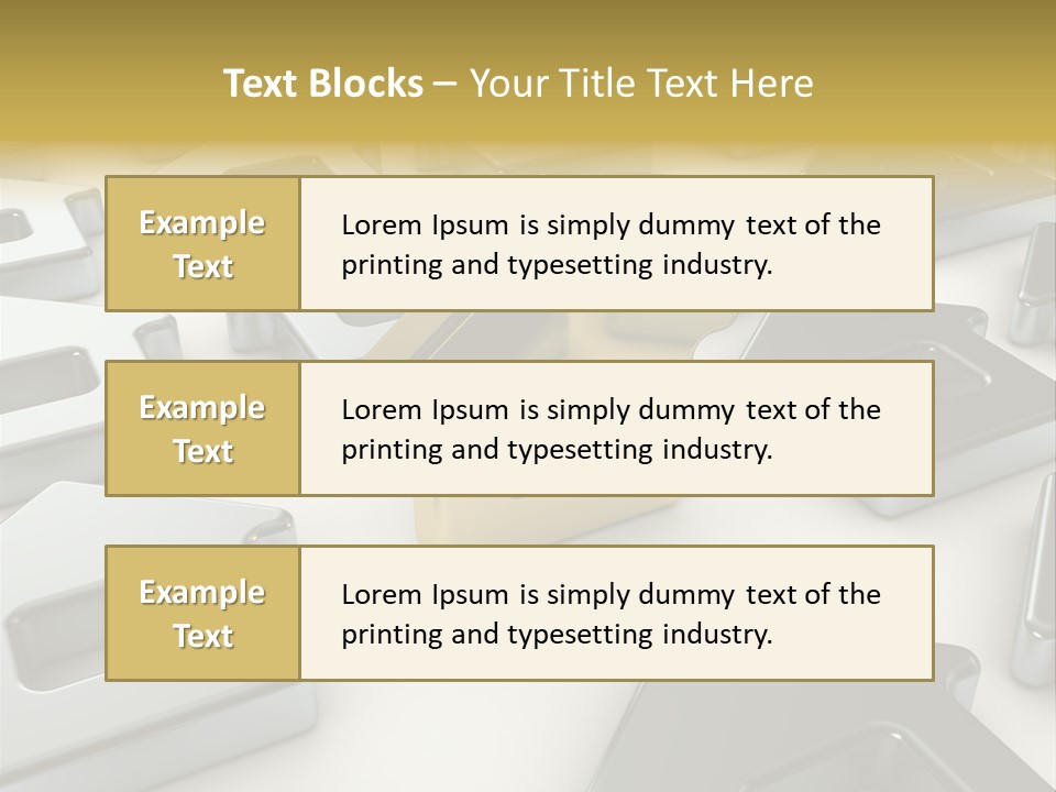 Decoration Yellow Gold PowerPoint Template