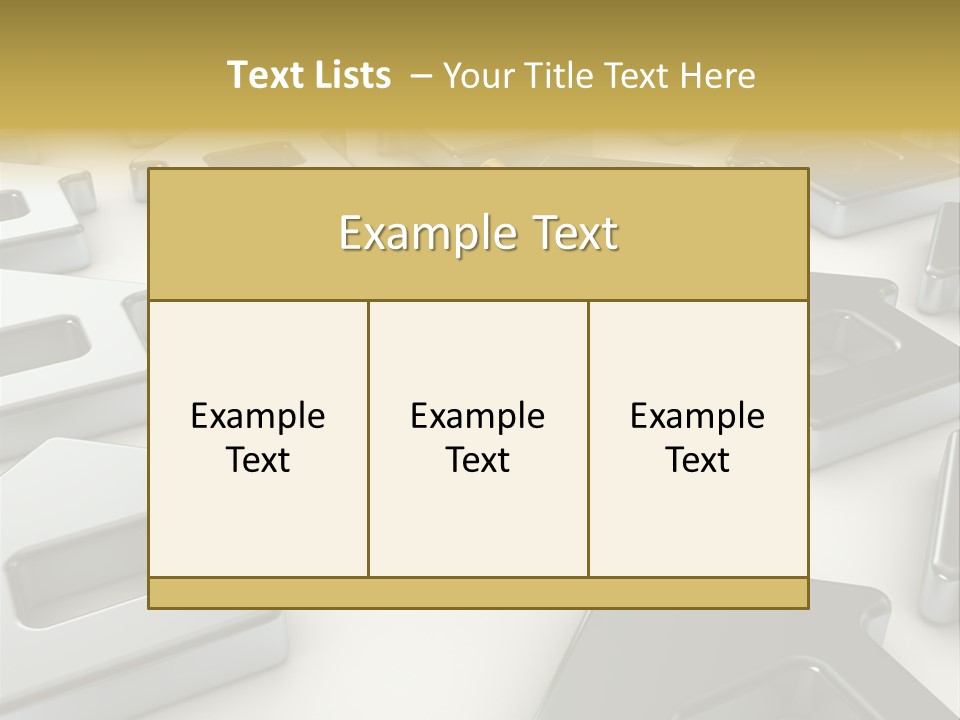 Decoration Yellow Gold PowerPoint Template