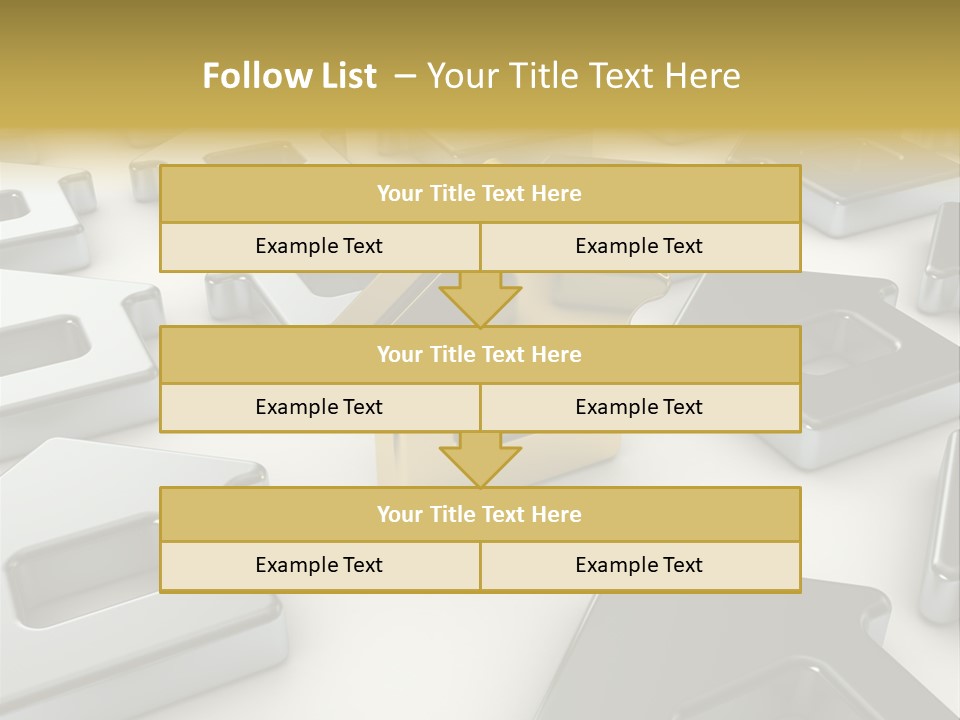 Decoration Yellow Gold PowerPoint Template