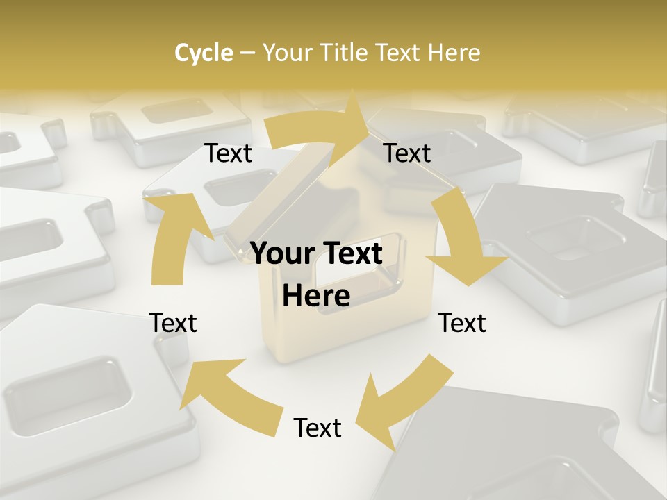 Decoration Yellow Gold PowerPoint Template