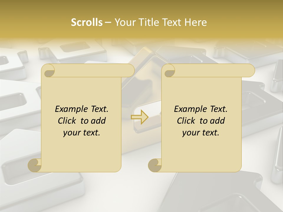 Decoration Yellow Gold PowerPoint Template