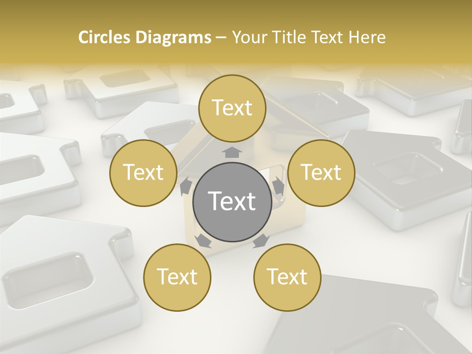 Decoration Yellow Gold PowerPoint Template