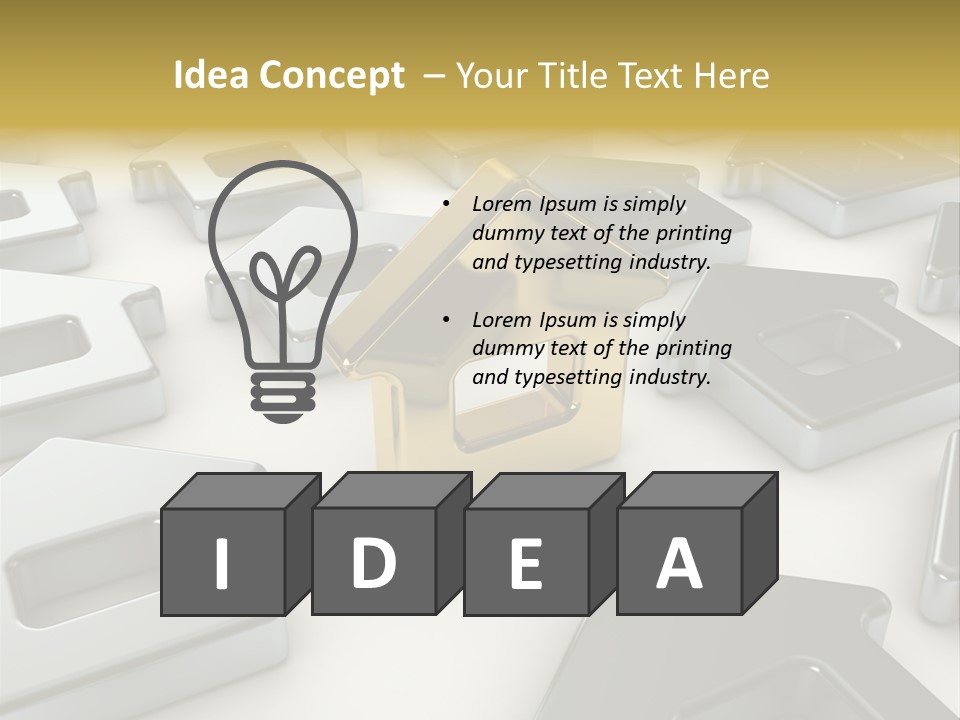 Decoration Yellow Gold PowerPoint Template