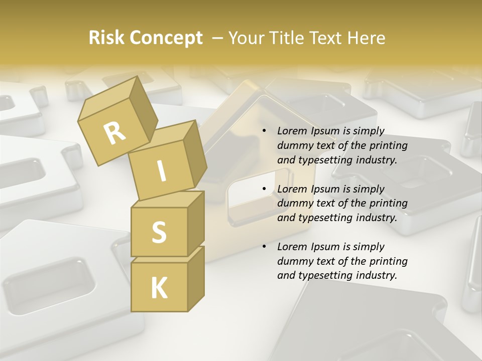 Decoration Yellow Gold PowerPoint Template