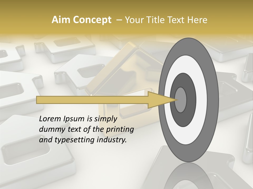 Decoration Yellow Gold PowerPoint Template