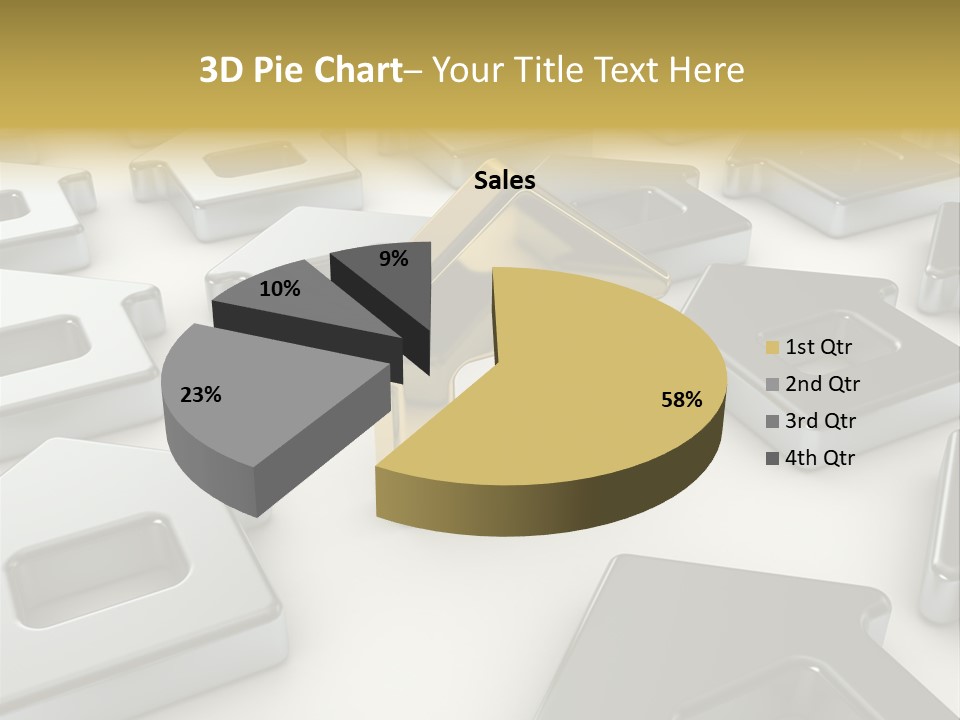 Decoration Yellow Gold PowerPoint Template