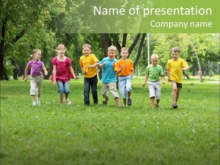 Natural White Boy PowerPoint Template