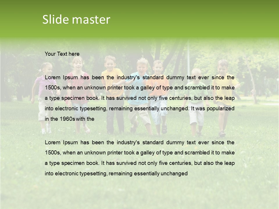 Natural White Boy PowerPoint Template