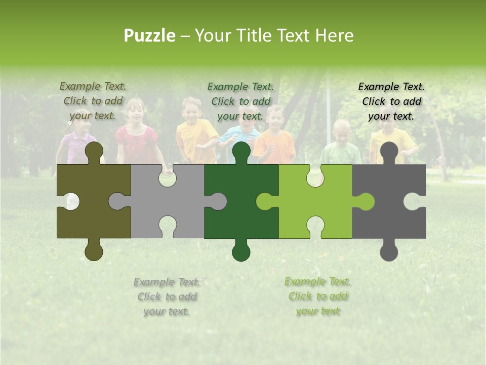 Natural White Boy PowerPoint Template