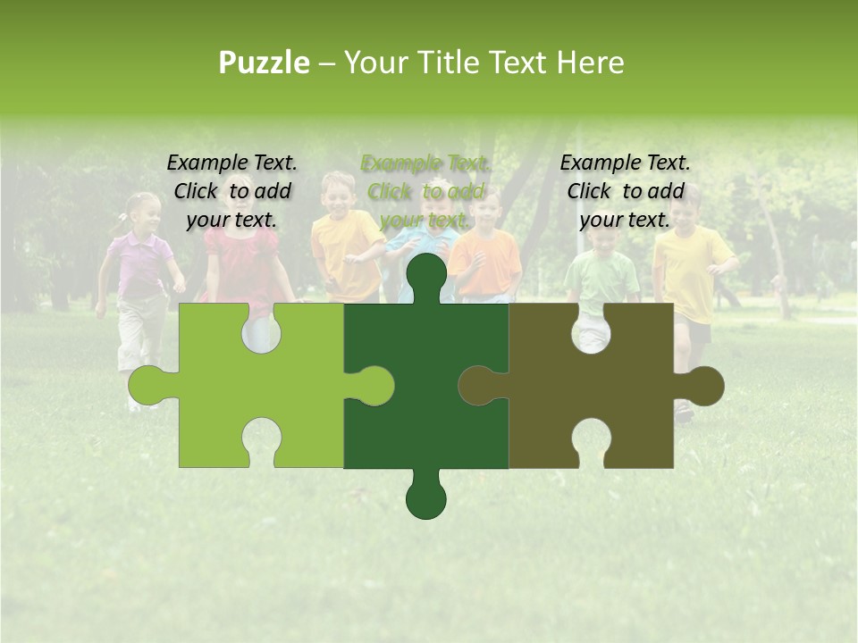 Natural White Boy PowerPoint Template