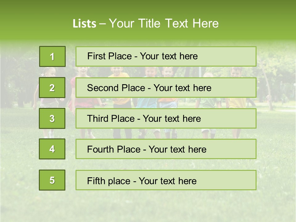 Natural White Boy PowerPoint Template