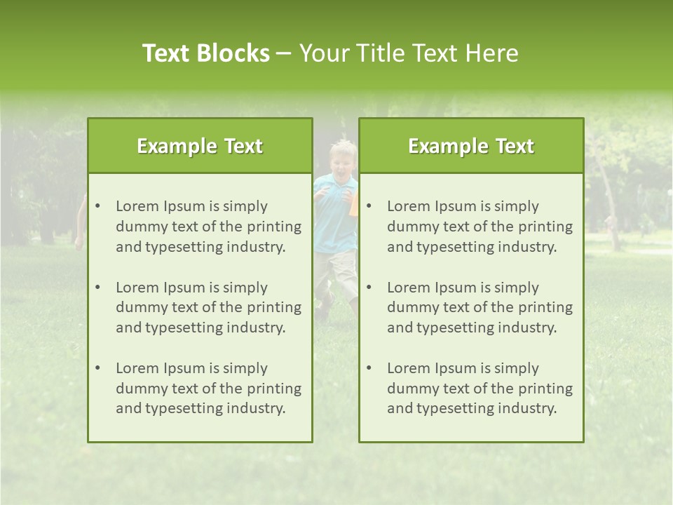 Natural White Boy PowerPoint Template