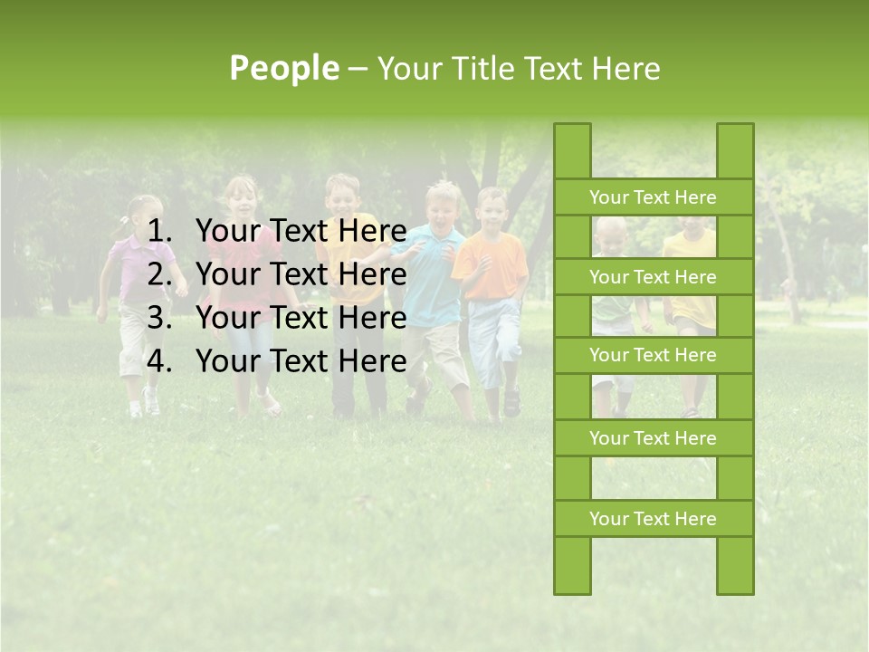 Natural White Boy PowerPoint Template