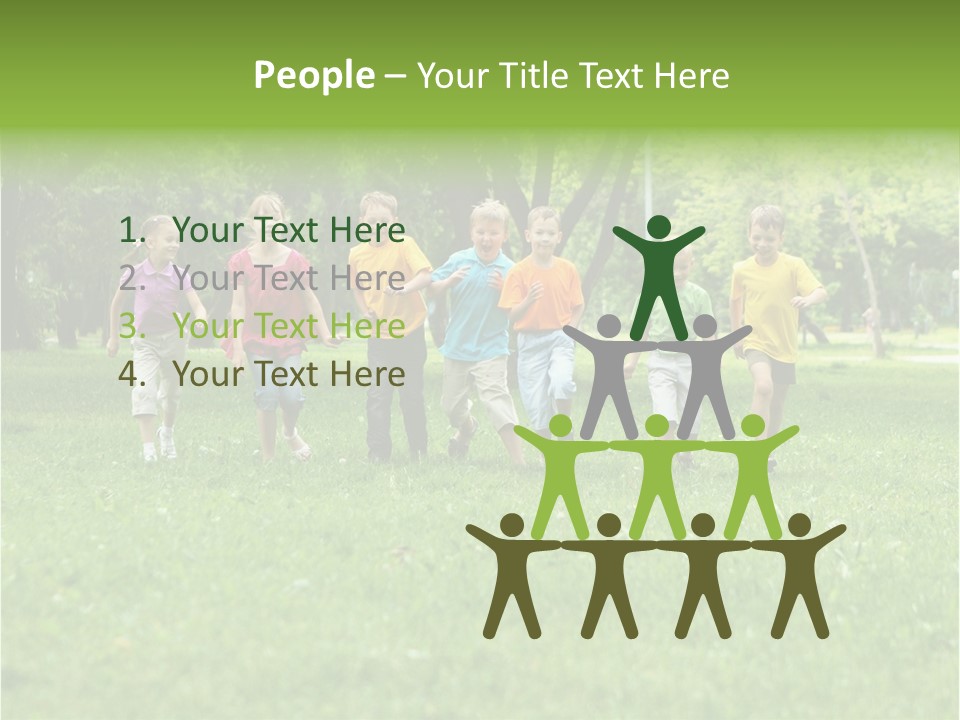 Natural White Boy PowerPoint Template