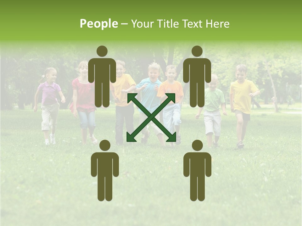 Natural White Boy PowerPoint Template