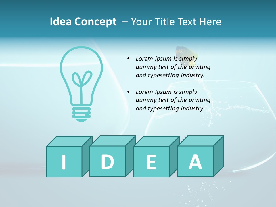 Goldfish Leap Of Faith Risk PowerPoint Template