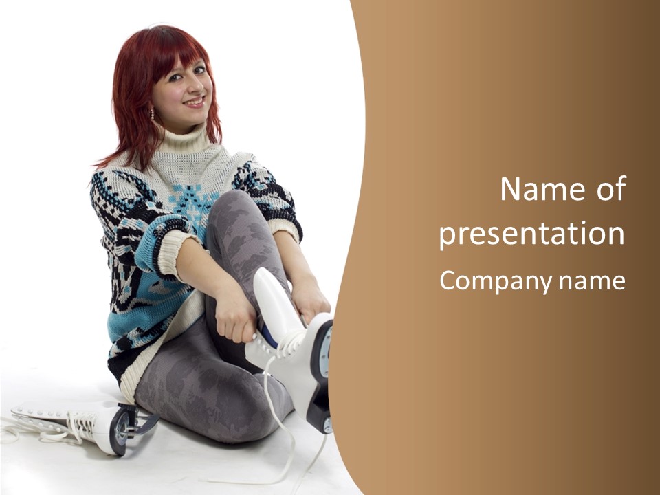 Appearance Casual Skates PowerPoint Template