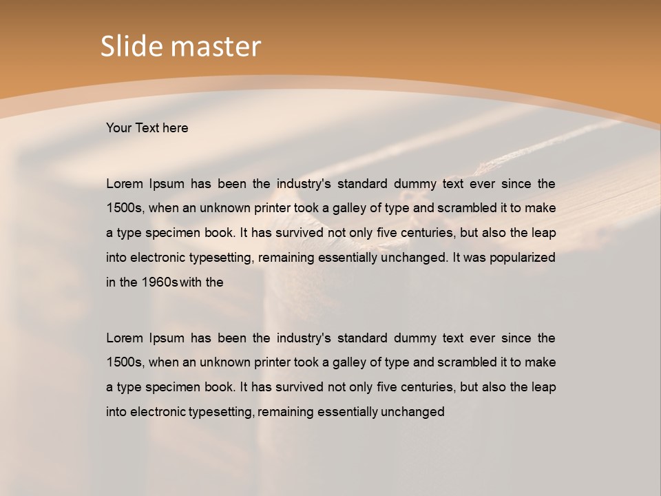 A Row Of Books Sitting On Top Of A Wooden Table PowerPoint Template