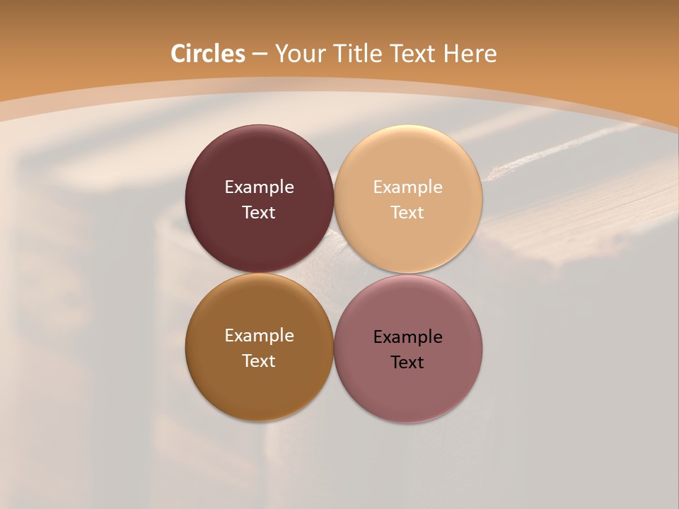 A Row Of Books Sitting On Top Of A Wooden Table PowerPoint Template