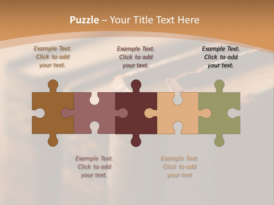 A Row Of Books Sitting On Top Of A Wooden Table PowerPoint Template