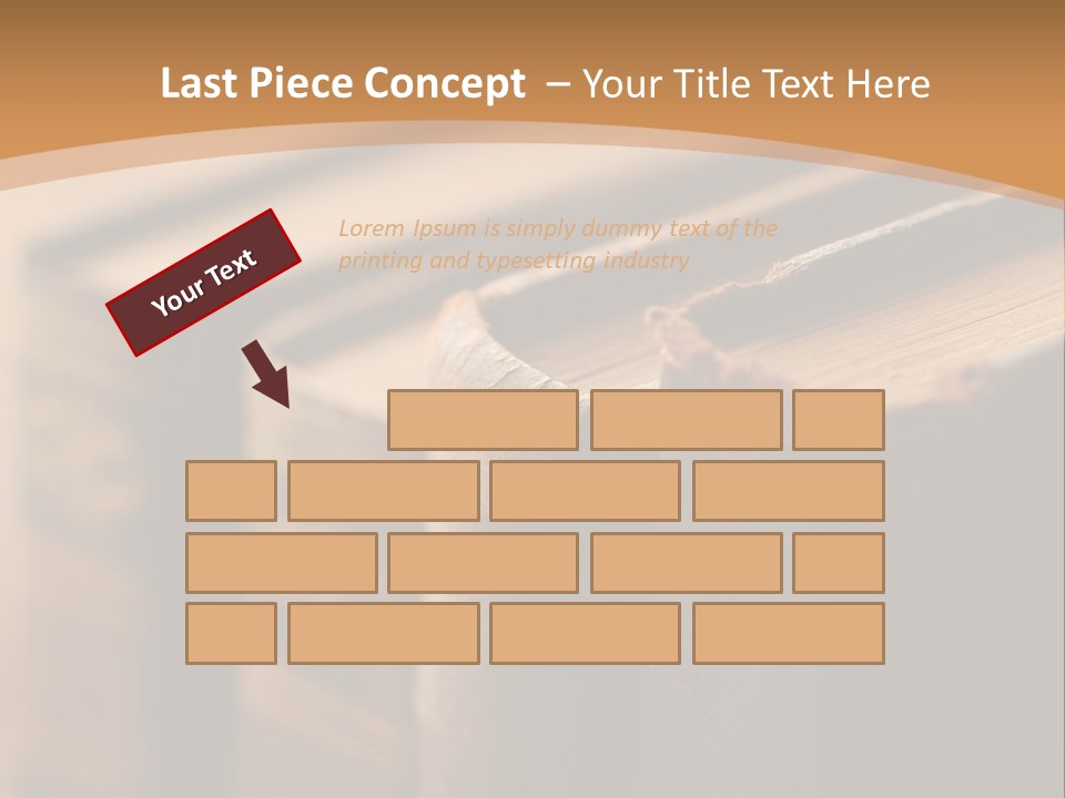 A Row Of Books Sitting On Top Of A Wooden Table PowerPoint Template