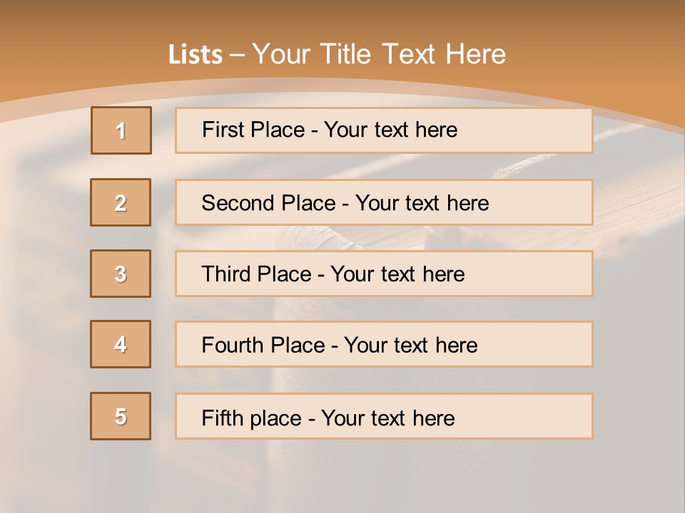 A Row Of Books Sitting On Top Of A Wooden Table PowerPoint Template