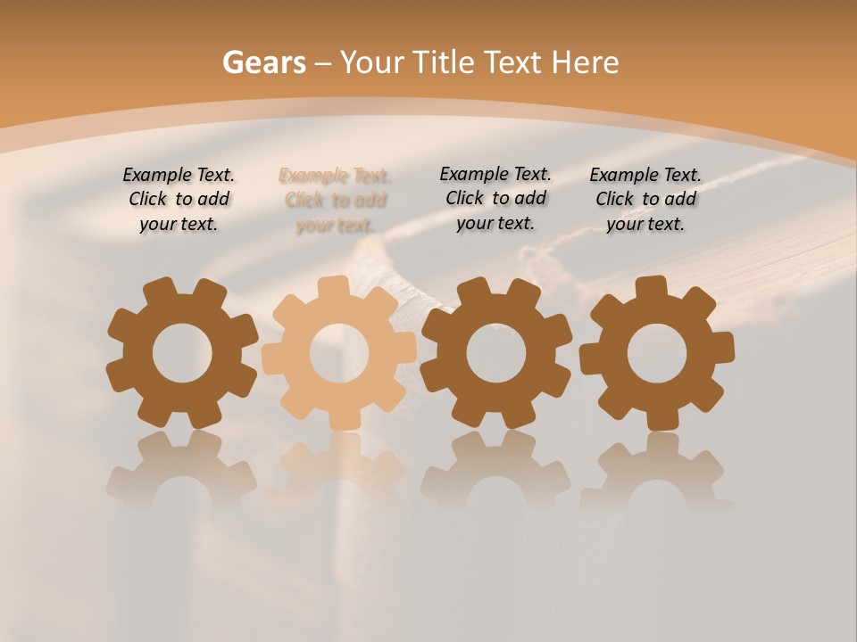 A Row Of Books Sitting On Top Of A Wooden Table PowerPoint Template